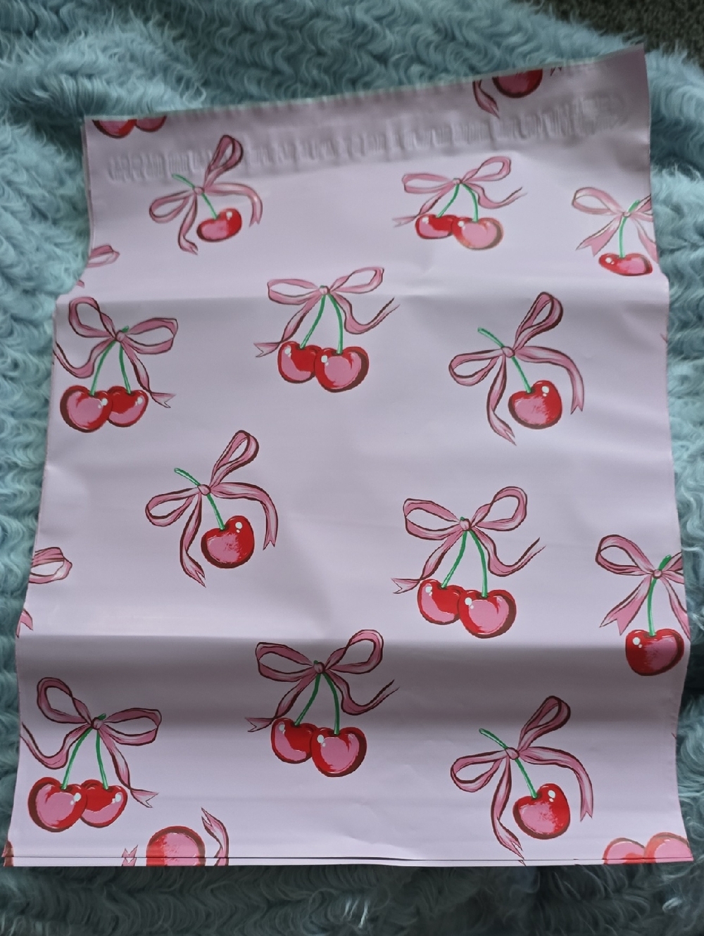 Pink Cherry Print Polymailers